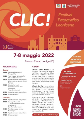 CLIC! FESTIVAL FOTOGRAFICO LEONICENO - PALAZZO PISANI 7/8 MAGGIO 2022